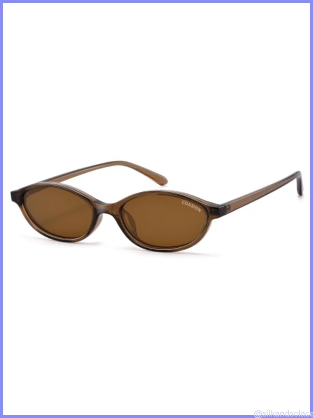 Polarized Oval Cat Eye Sunglasses UV400 Lightweight Retro Trendy